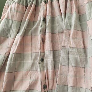 Brand New Plaid Skirt and Blouse 100% Cotton